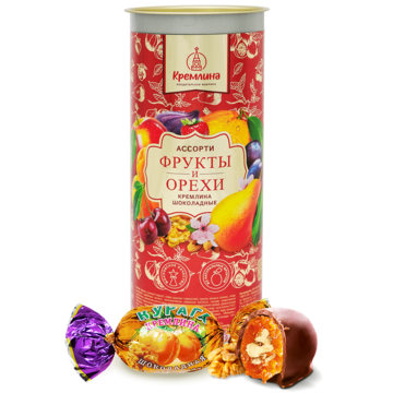 ASSORTED KREMLINA  SWEETS WITH NUTS IN  A TUBE, 250 g
